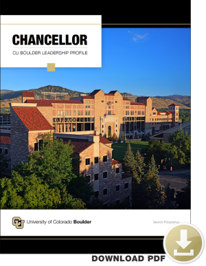 CU Boulder Chancellor Search - Position Profile Download